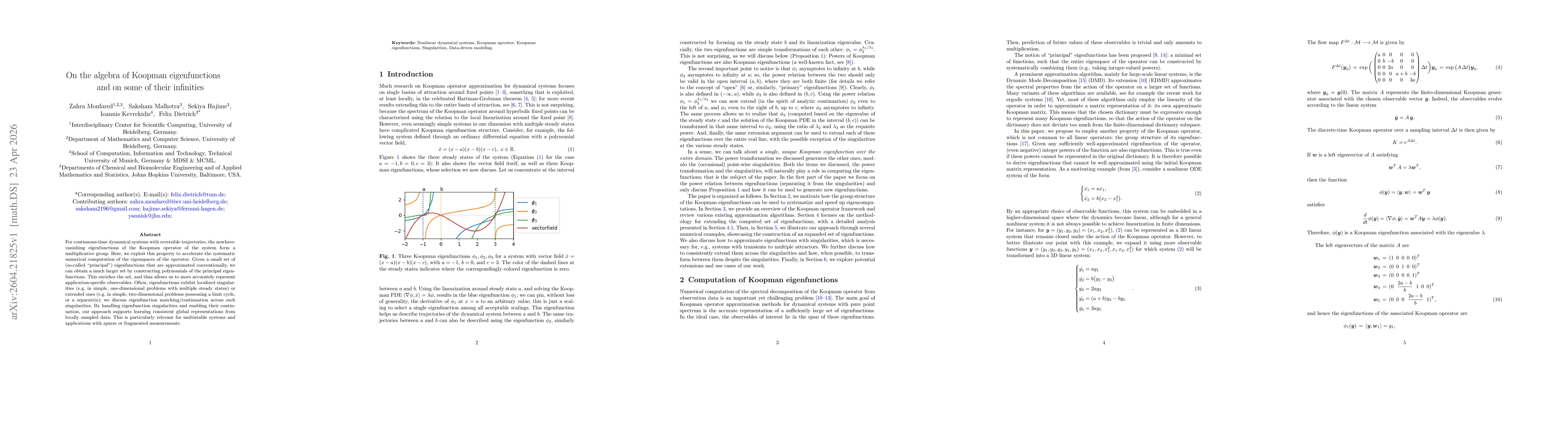 Thumbnail for On the algebra of Koopman eigenfunctions and on some of their infinities