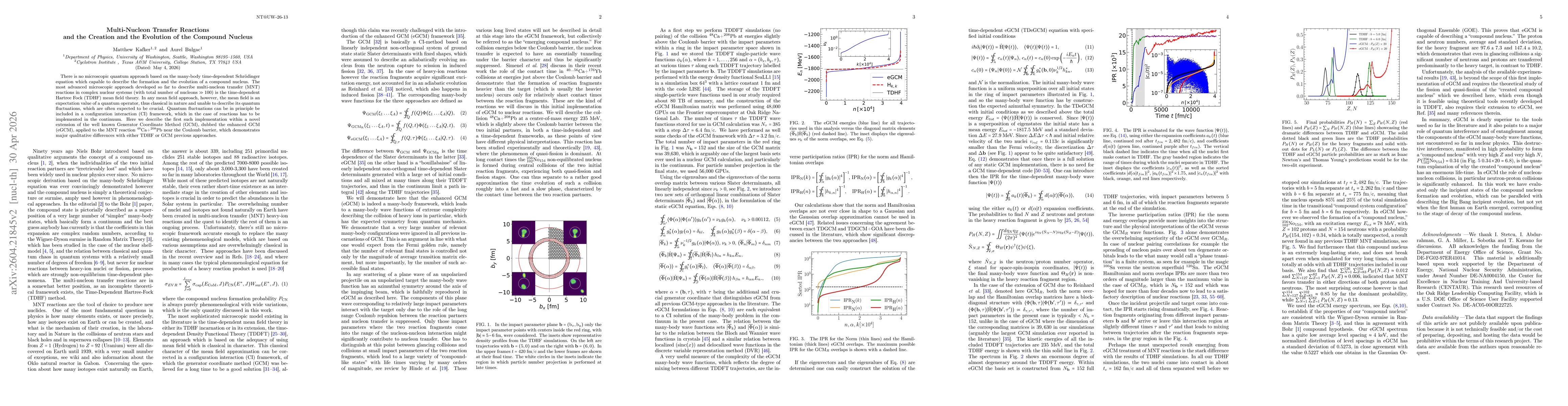 Thumbnail for Multi-Nucleon Transfer Reactions and the Creation and the Evolution of the Compound Nucleus
