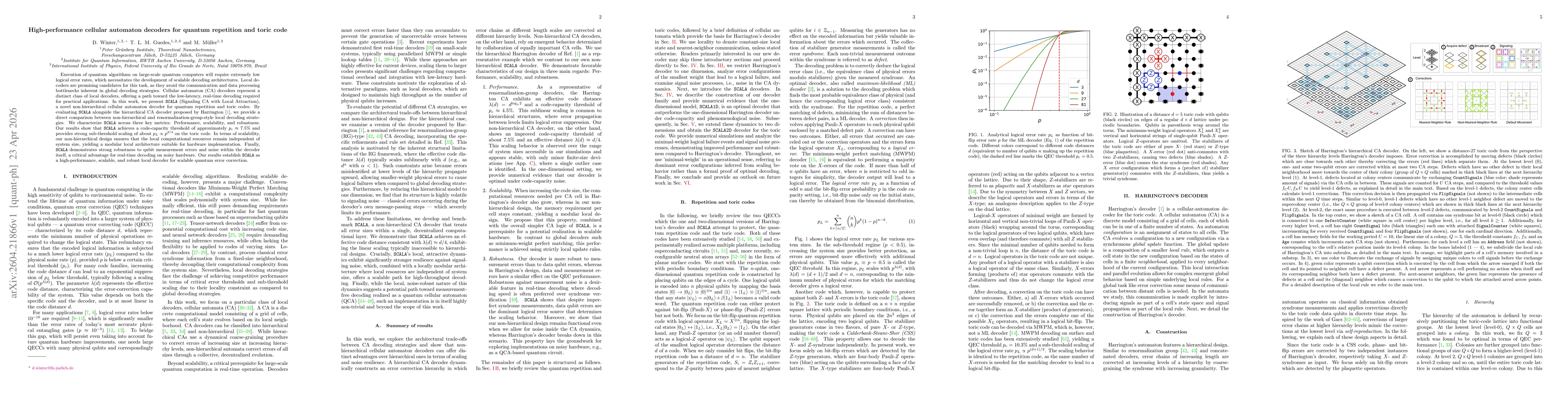 Thumbnail for High-performance cellular automaton decoders for quantum repetition and toric code
