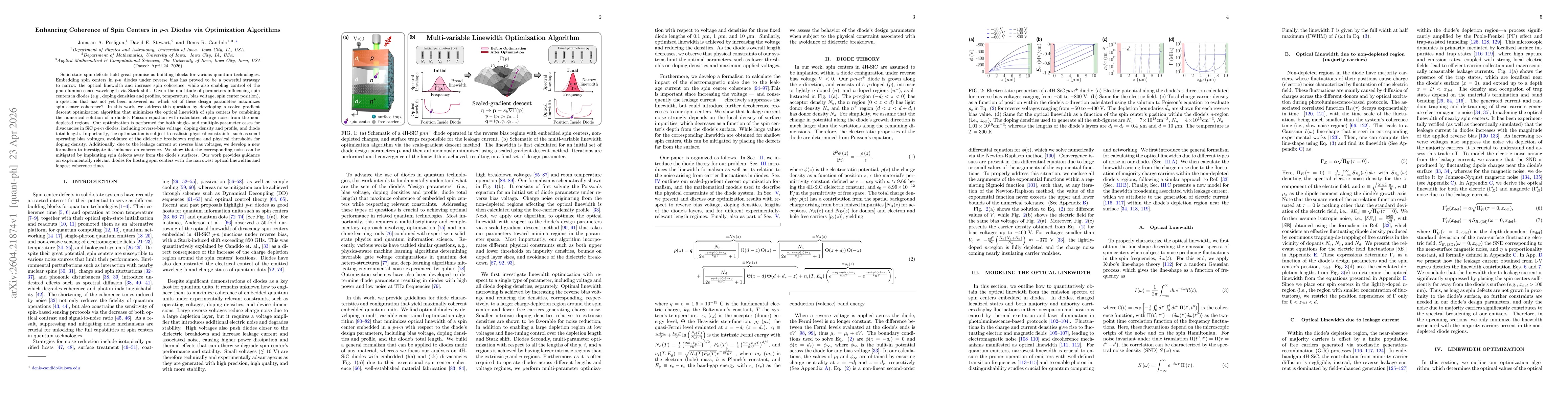 Thumbnail for Enhancing Coherence of Spin Centers in p-n Diodes via Optimization Algorithms