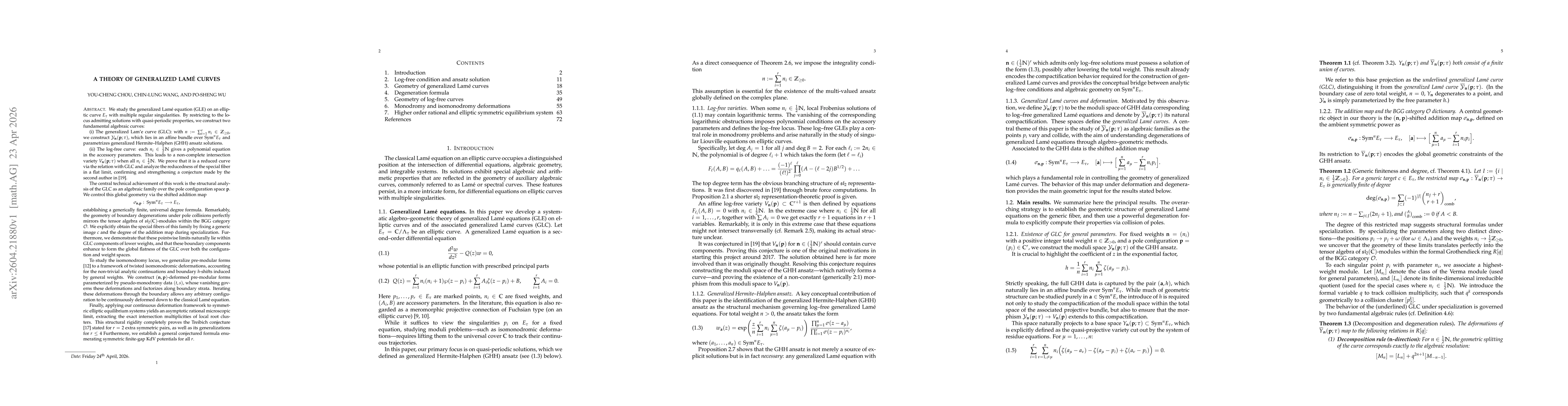 Thumbnail for A theory of generalized Lamé curves