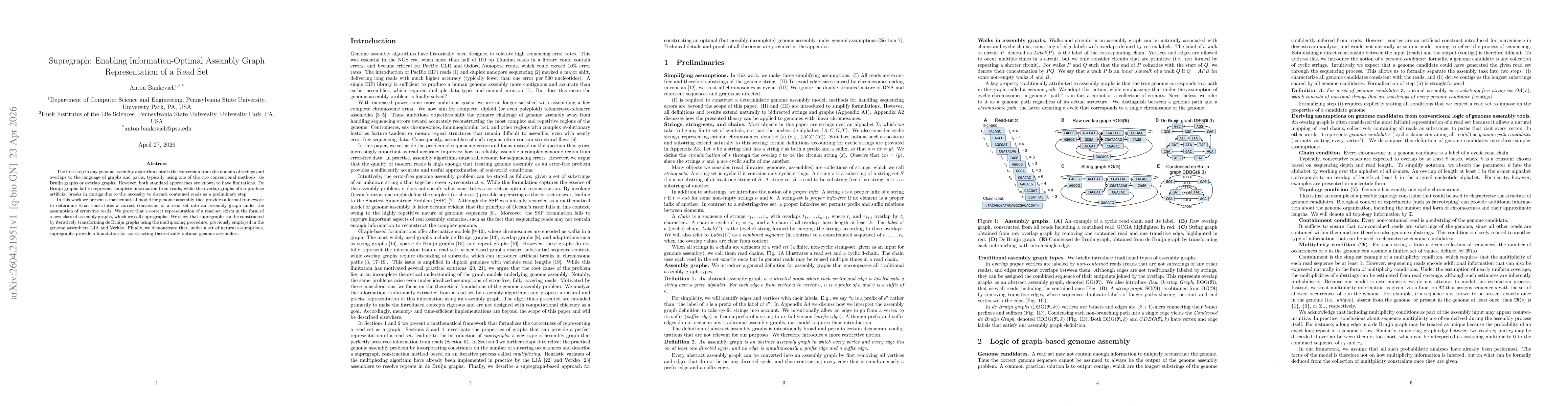 Thumbnail for Supregraph: Enabling Information-Optimal Assembly Graph Representation of a Read Set