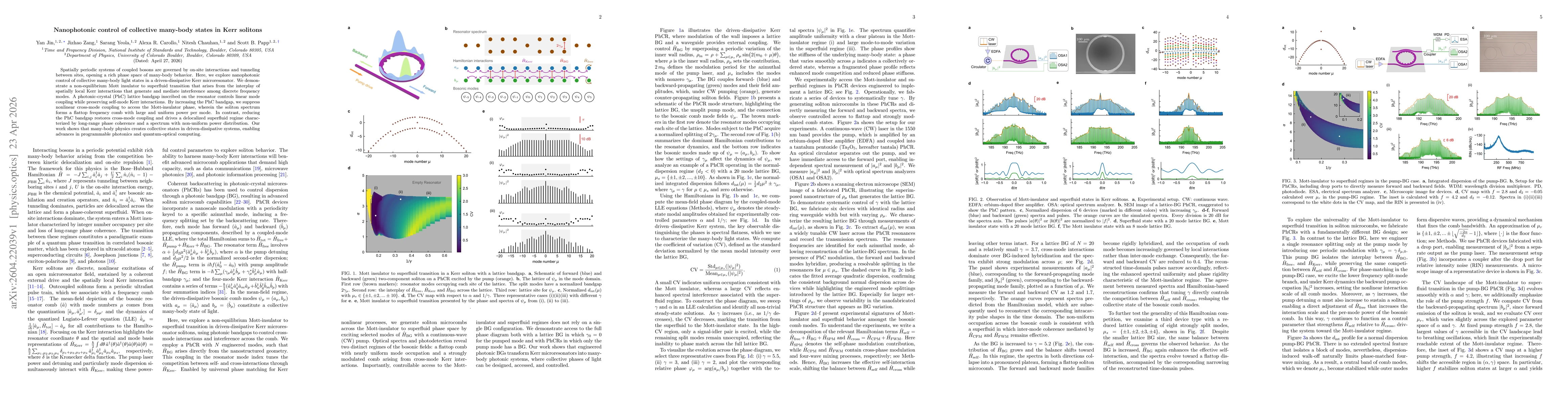 Thumbnail for Nanophotonic control of collective many-body states in Kerr solitons