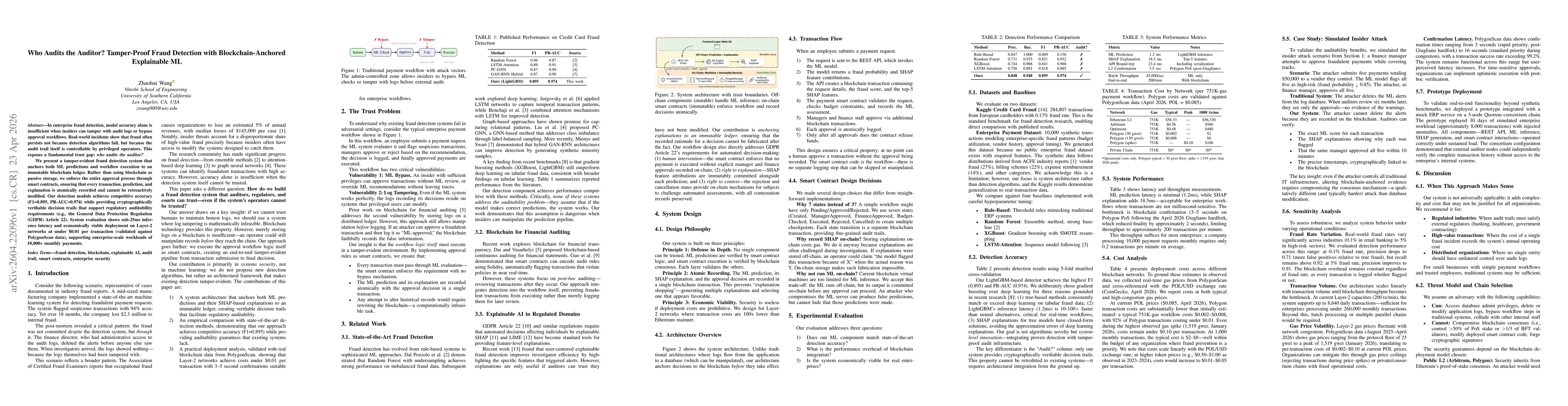 Thumbnail for Who Audits the Auditor? Tamper-Proof Fraud Detection with Blockchain-Anchored Explainable ML