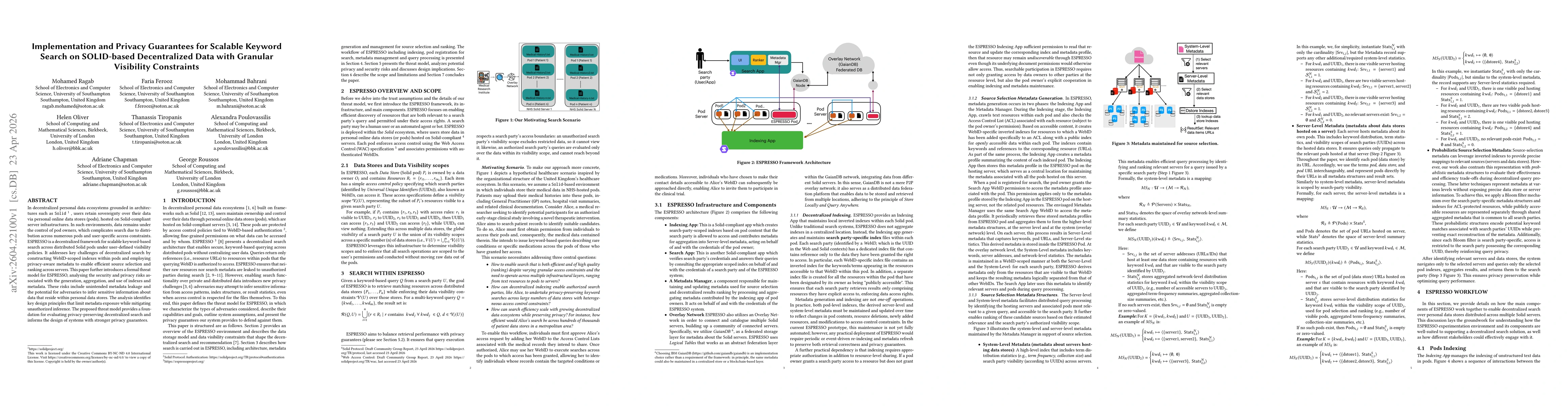 Thumbnail for Implementation and Privacy Guarantees for Scalable Keyword Search on SOLID-based Decentralized Data with Granular Visibility Constraints