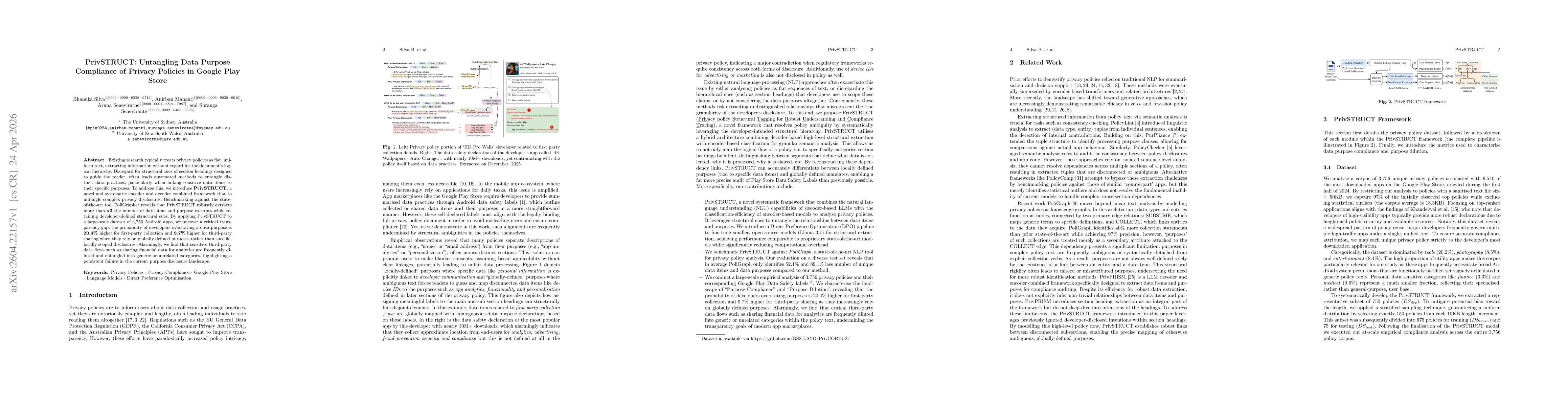 Thumbnail for PrivSTRUCT: Untangling Data Purpose Compliance of Privacy Policies in Google Play Store