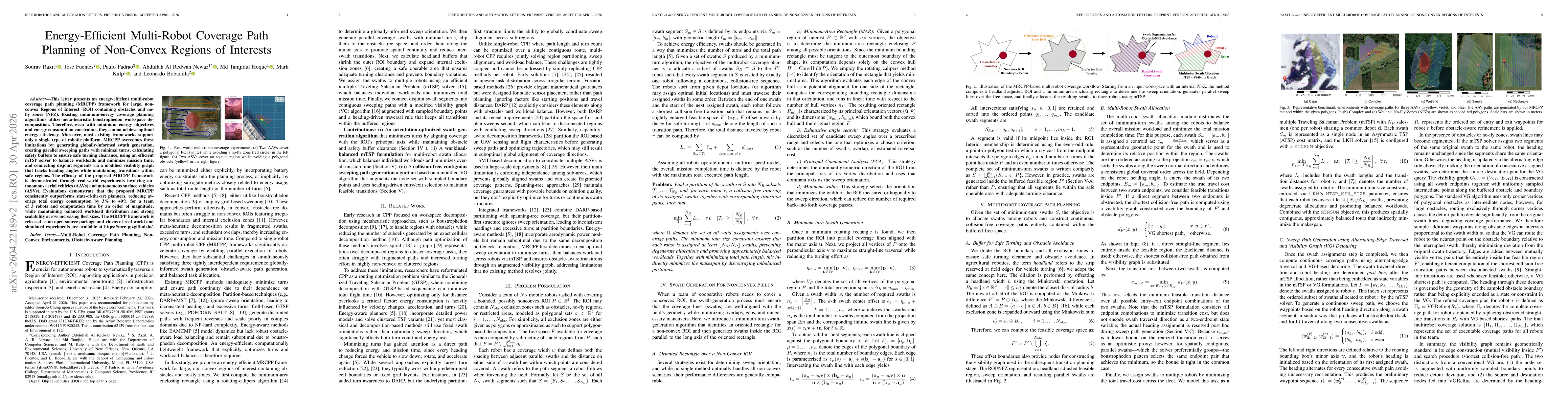 Thumbnail for Energy-Efficient Multi-Robot Coverage Path Planning of Non-Convex Regions of Interests