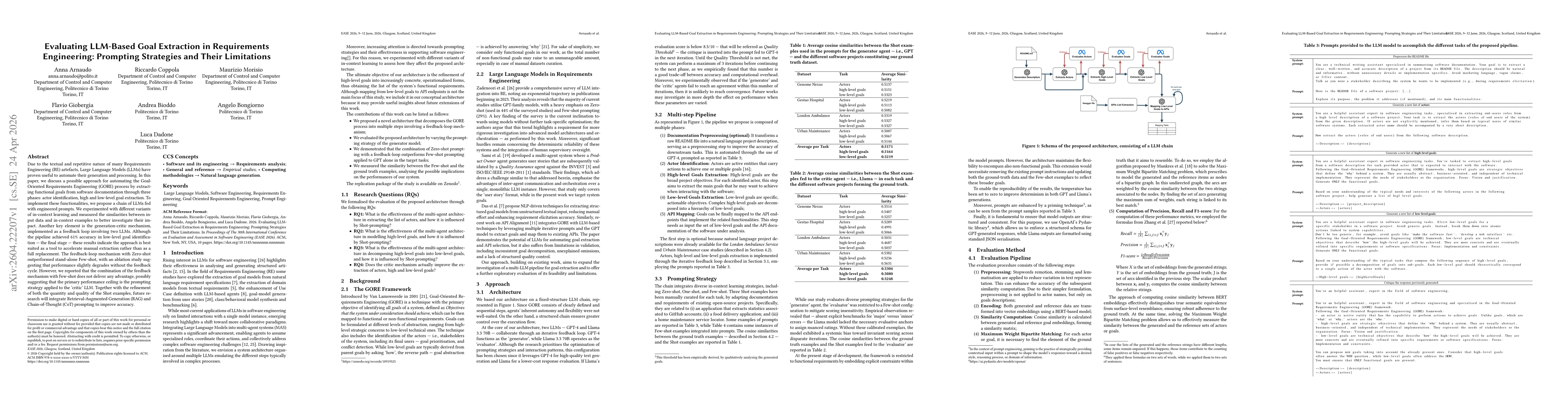 Thumbnail for Evaluating LLM-Based Goal Extraction in Requirements Engineering: Prompting Strategies and Their Limitations