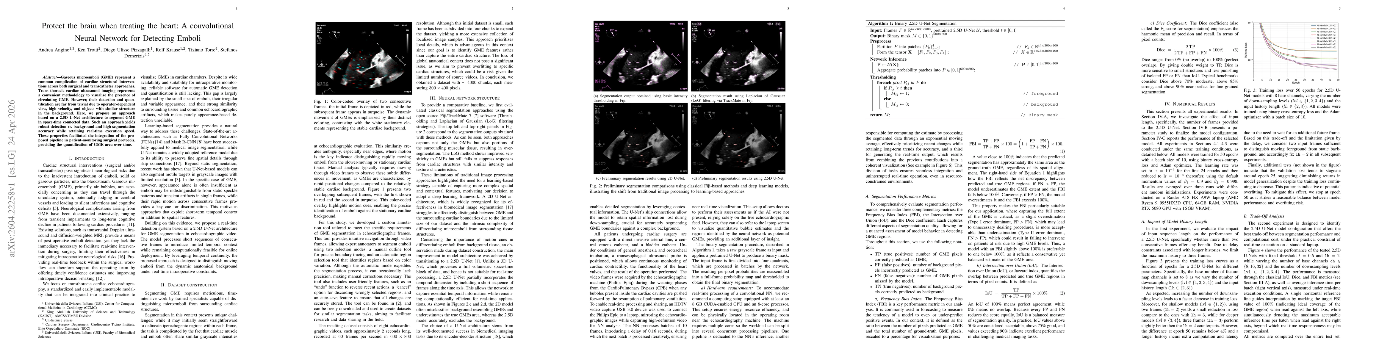 Thumbnail for Protect the Brain When Treating the Heart: A Convolutional Neural Network for Detecting Emboli