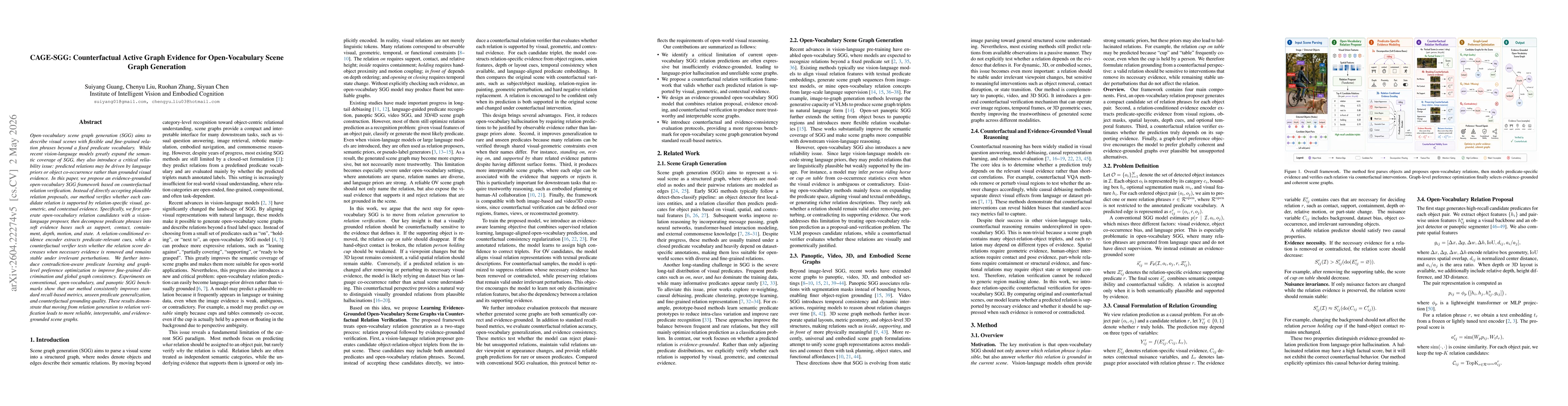 Thumbnail for CAGE-SGG: Counterfactual Active Graph Evidence for Open-Vocabulary Scene Graph Generation