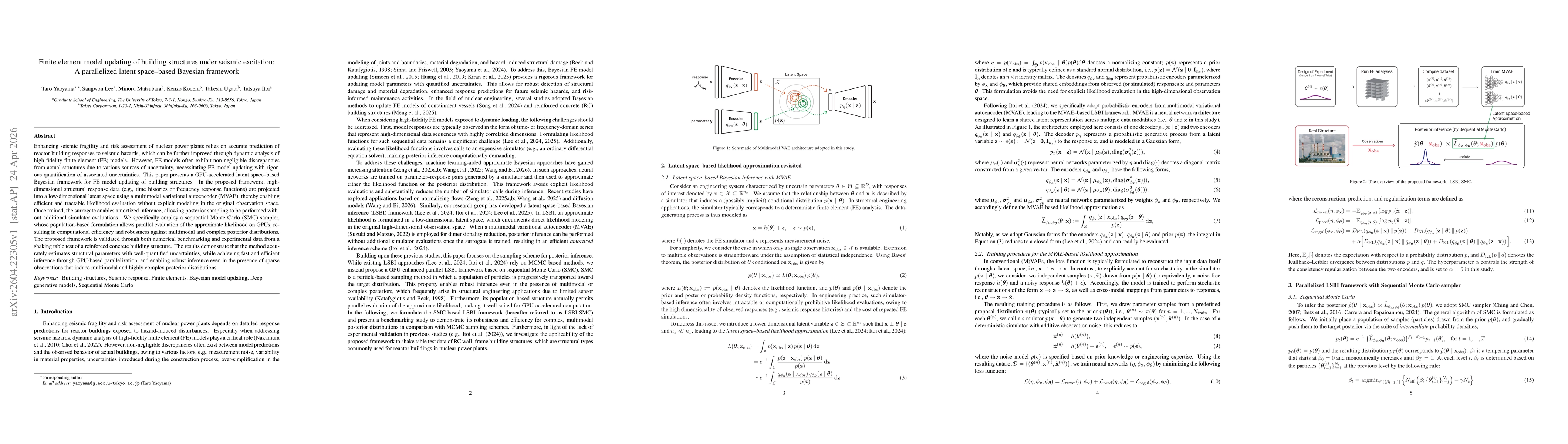 Thumbnail for Finite element model updating of building structures under seismic excitation: A parallelized latent space-based Bayesian framework