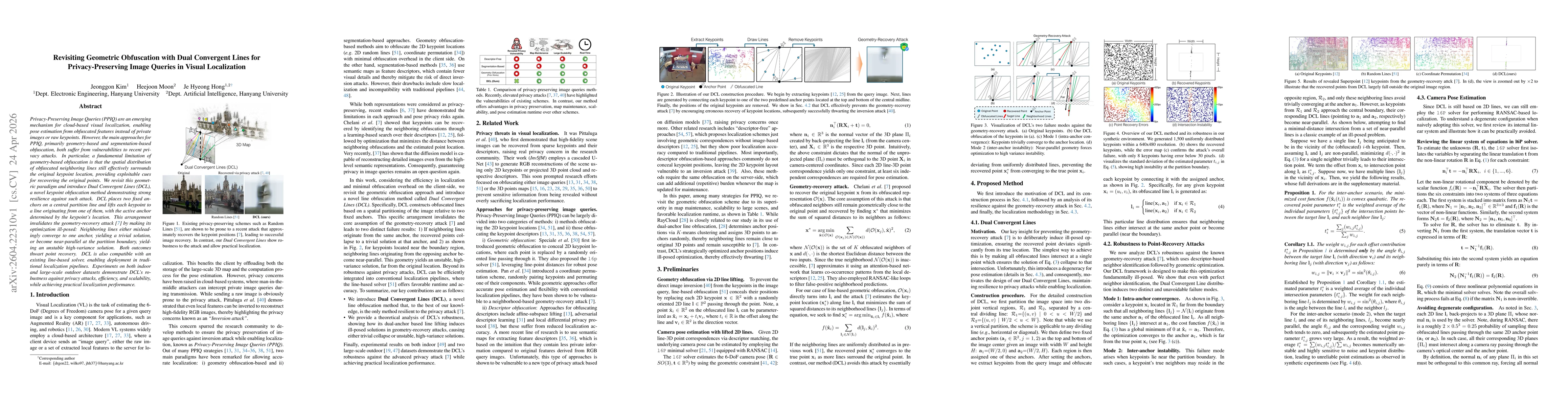 Thumbnail for Revisiting Geometric Obfuscation with Dual Convergent Lines for Privacy-Preserving Image Queries in Visual Localization