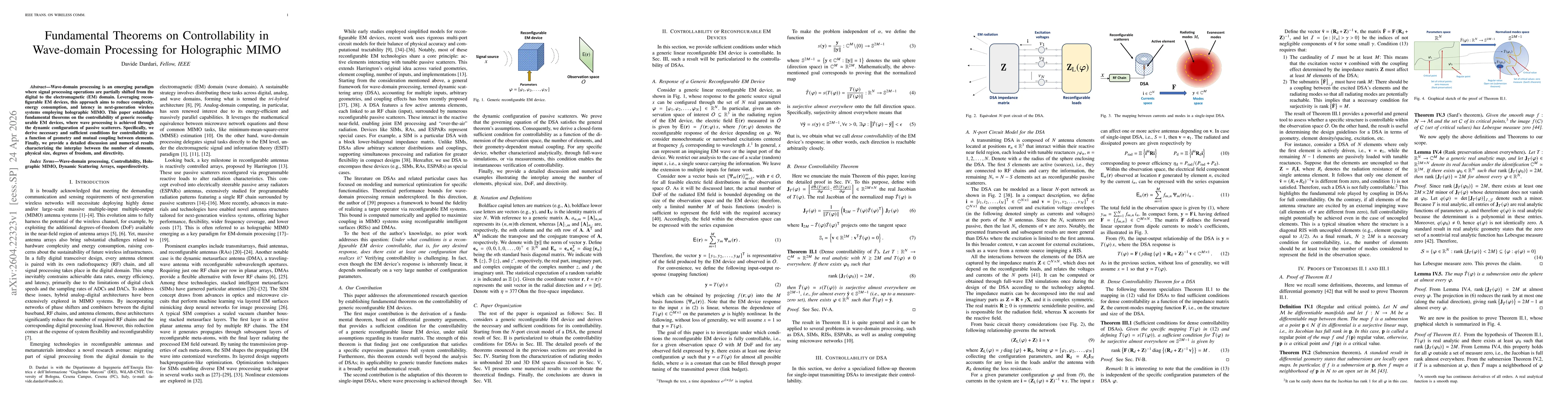 Thumbnail for Fundamental Theorems on Controllability in Wave-domain Processing for Holographic MIMO
