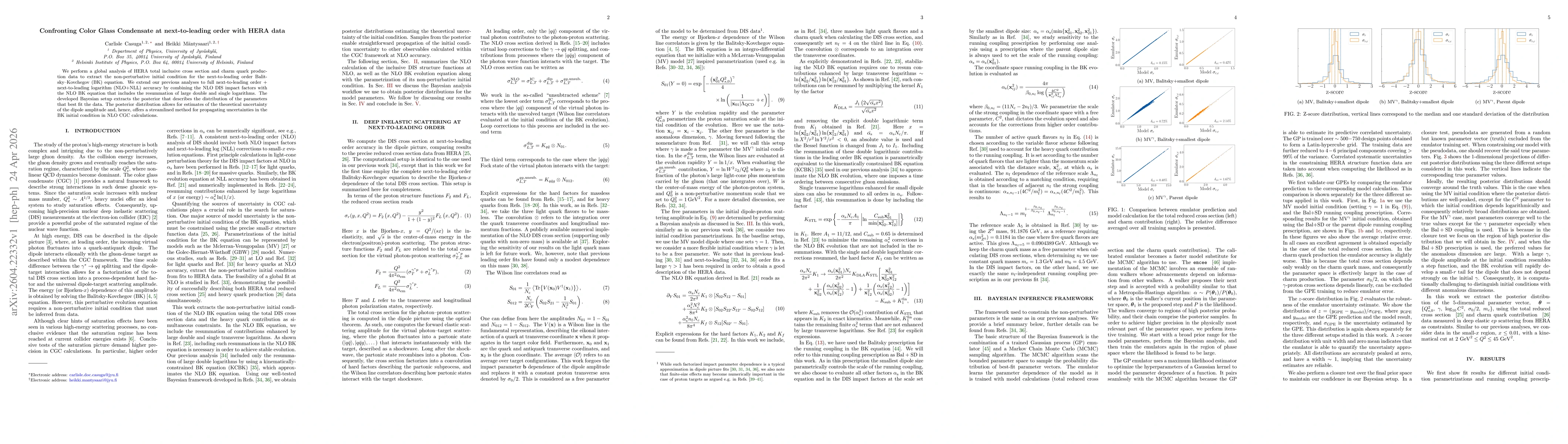 Thumbnail for Confronting Color Glass Condensate at next-to-leading order with HERA data