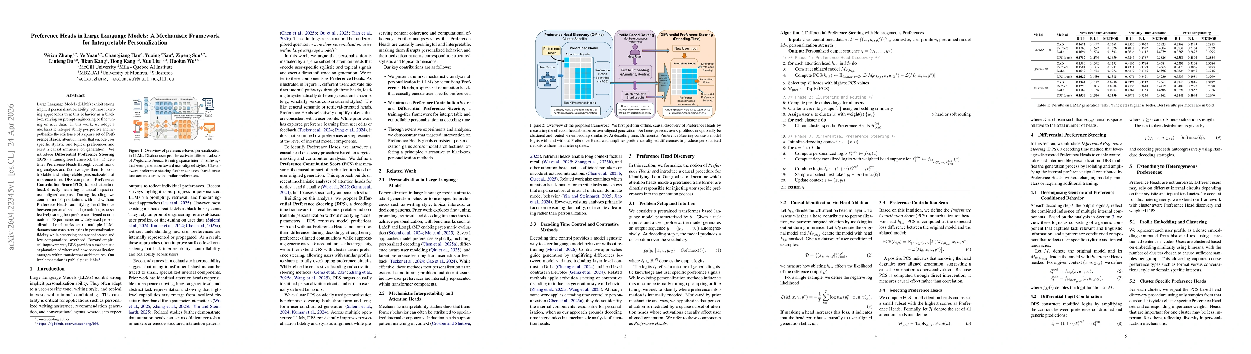 Thumbnail for Preference Heads in Large Language Models: A Mechanistic Framework for Interpretable Personalization