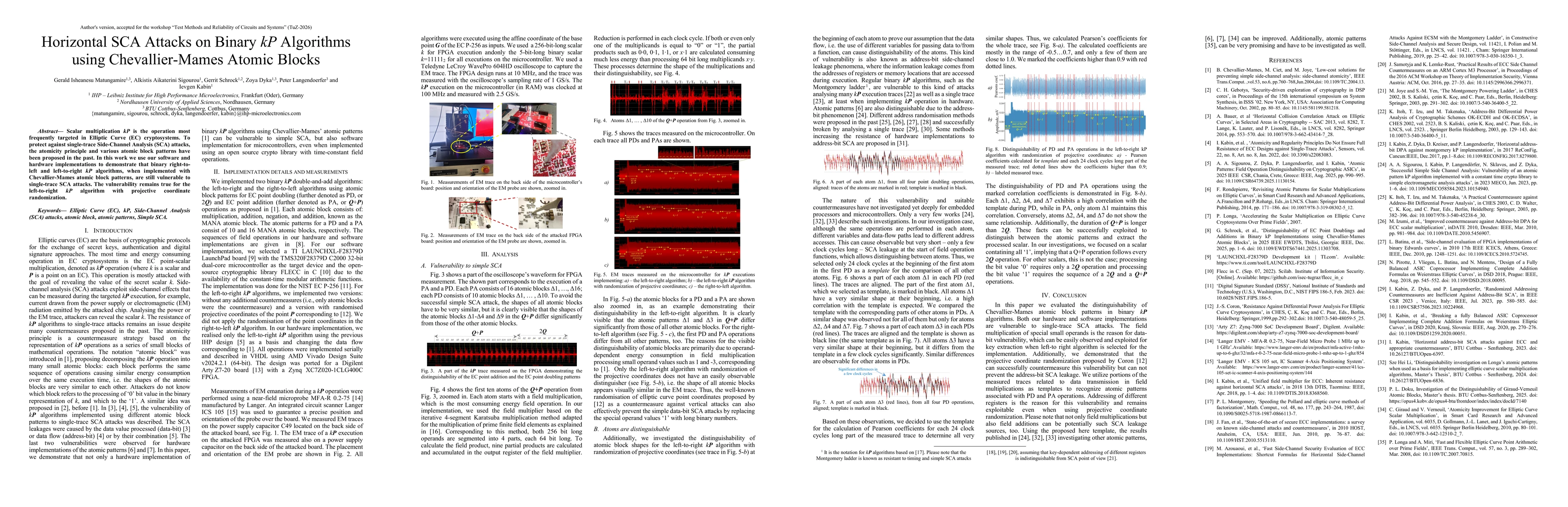 Thumbnail for Horizontal SCA Attacks on Binary kP Algorithms using Chevallier-Mames Atomic Blocks