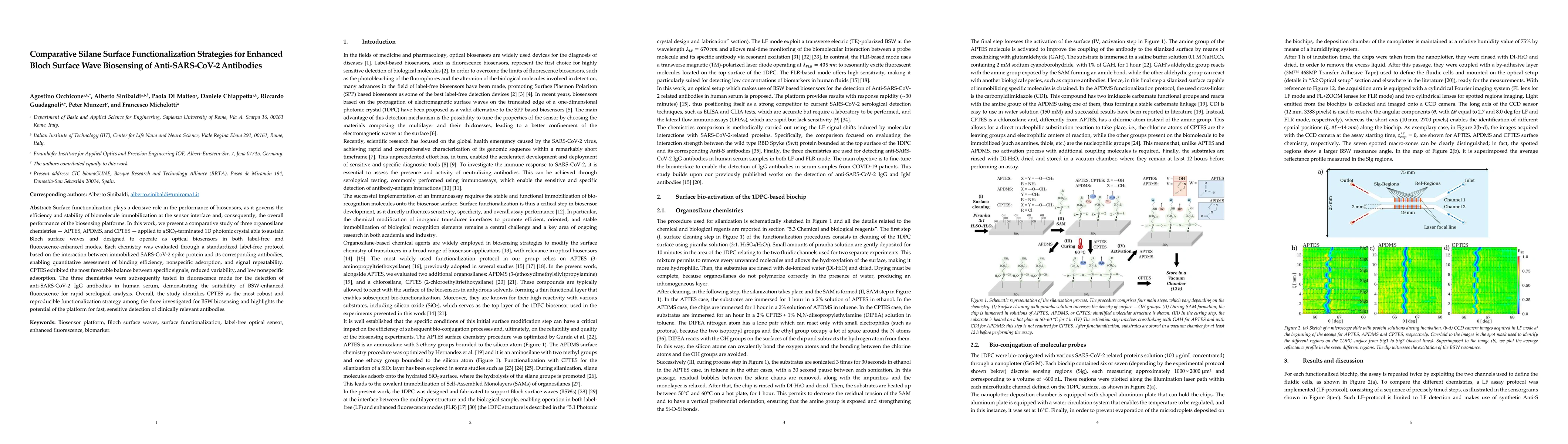 Thumbnail for Comparative Silane Surface Functionalization Strategies for Enhanced Bloch Surface Wave Biosensing of Anti-SARS-CoV-2 Antibodies