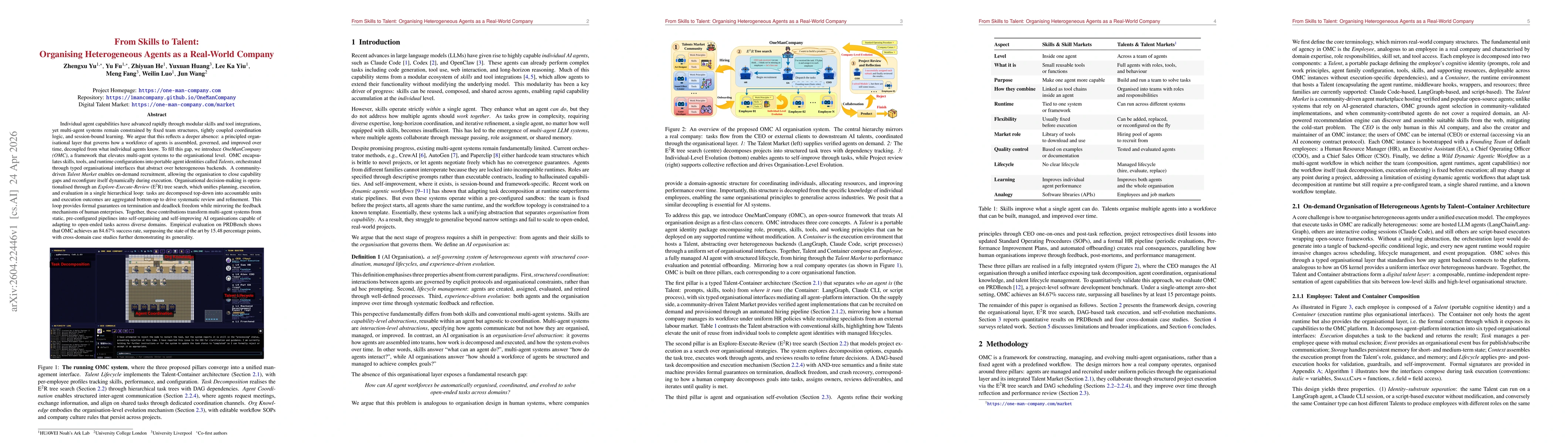 Thumbnail for From Skills to Talent: Organising Heterogeneous Agents as a Real-World Company