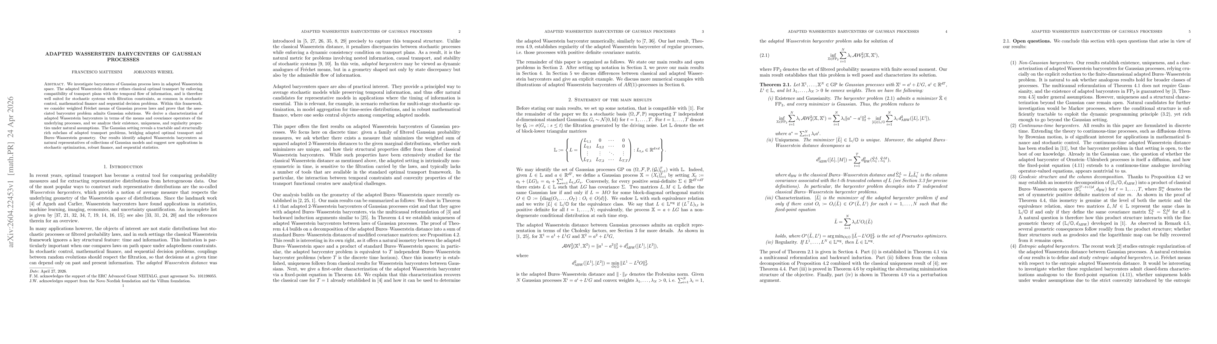 Thumbnail for Adapted Wasserstein Barycenters of Gaussian Processes