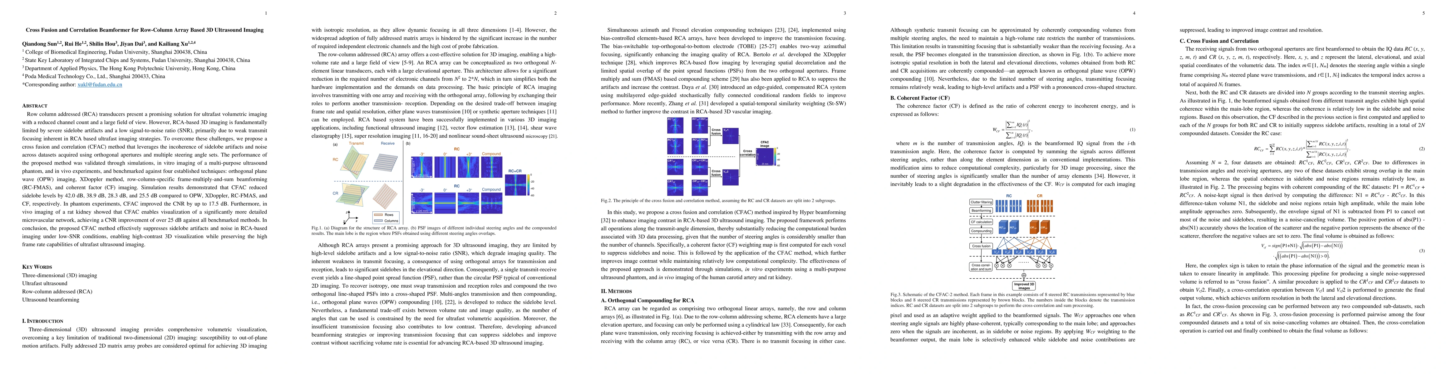 Thumbnail for Cross Fusion and Correlation Beamformer for Row-Column Array Based 3D Ultrasound Imaging
