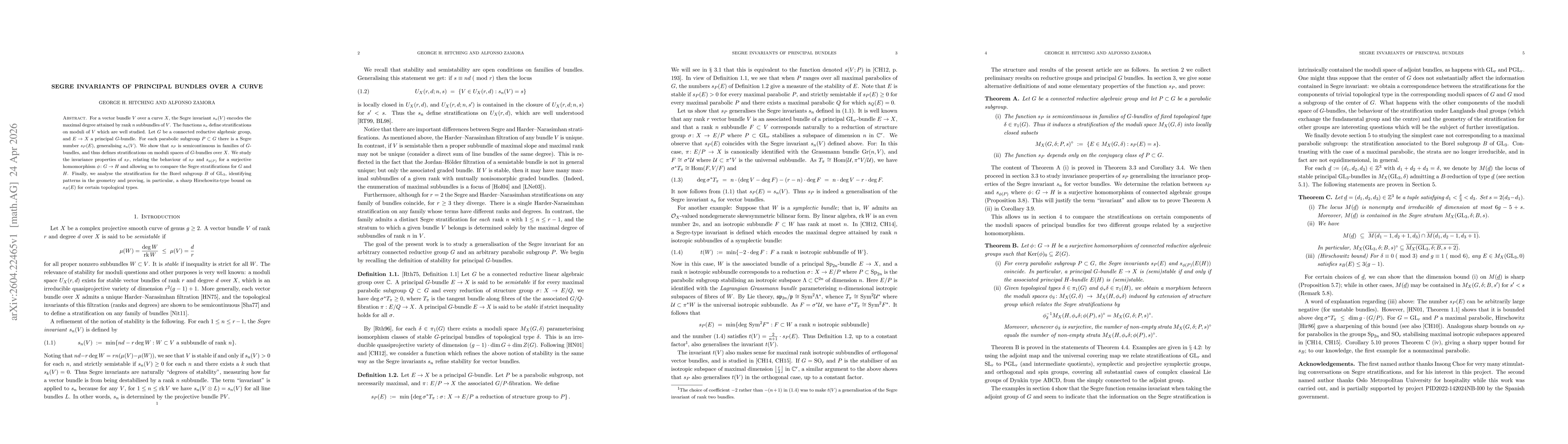 Thumbnail for Segre invariants of principal bundles over a curve