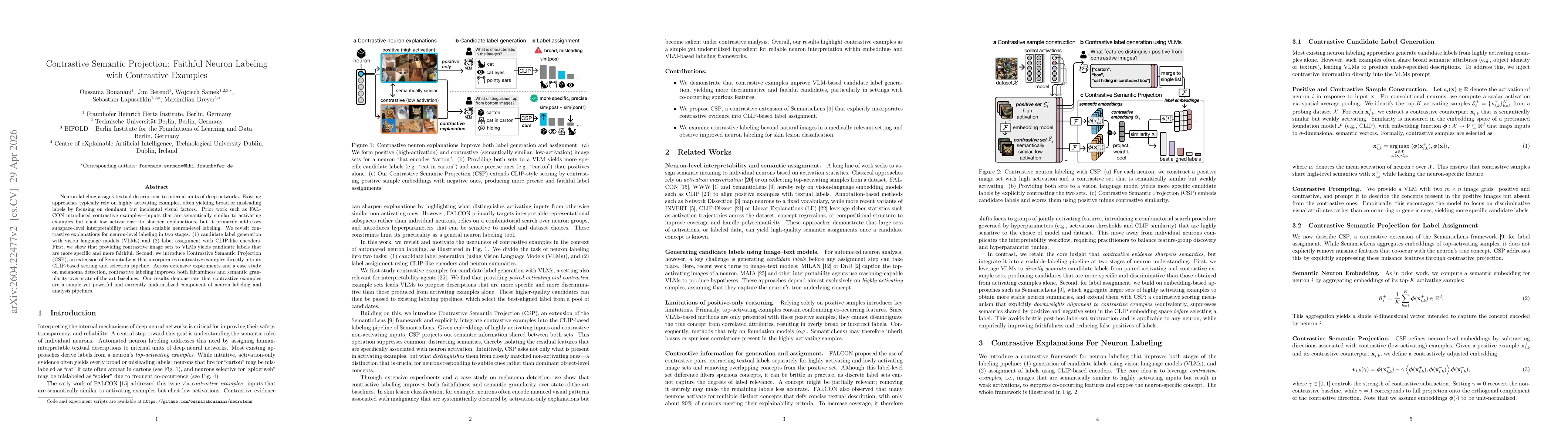 Thumbnail for Contrastive Semantic Projection: Faithful Neuron Labeling with Contrastive Examples