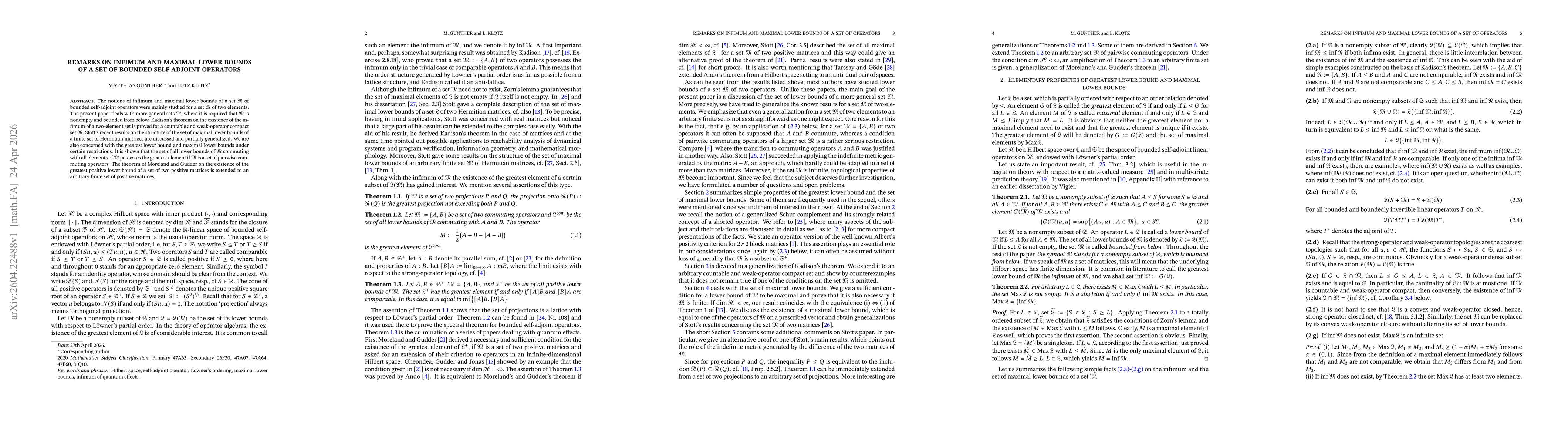Thumbnail for Remarks on infimum and maximal lower bounds of a set of bounded self-adjoint operators