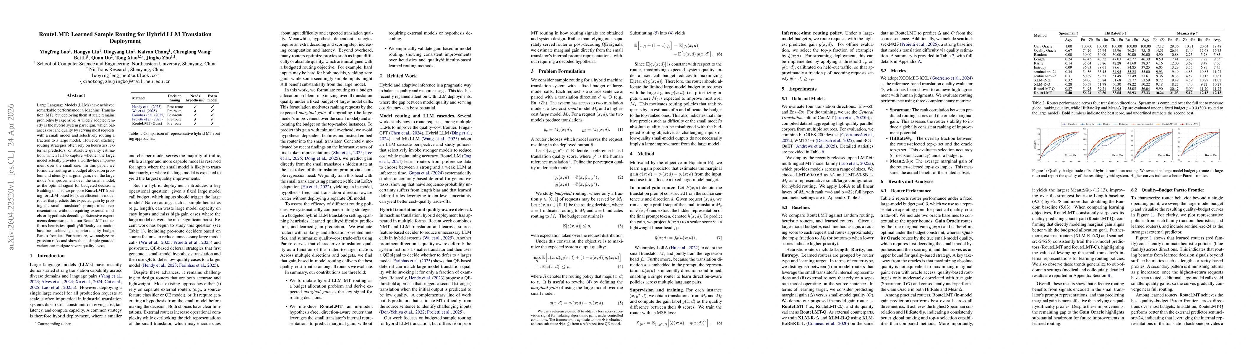 Thumbnail for RouteLMT: Learned Sample Routing for Hybrid LLM Translation Deployment