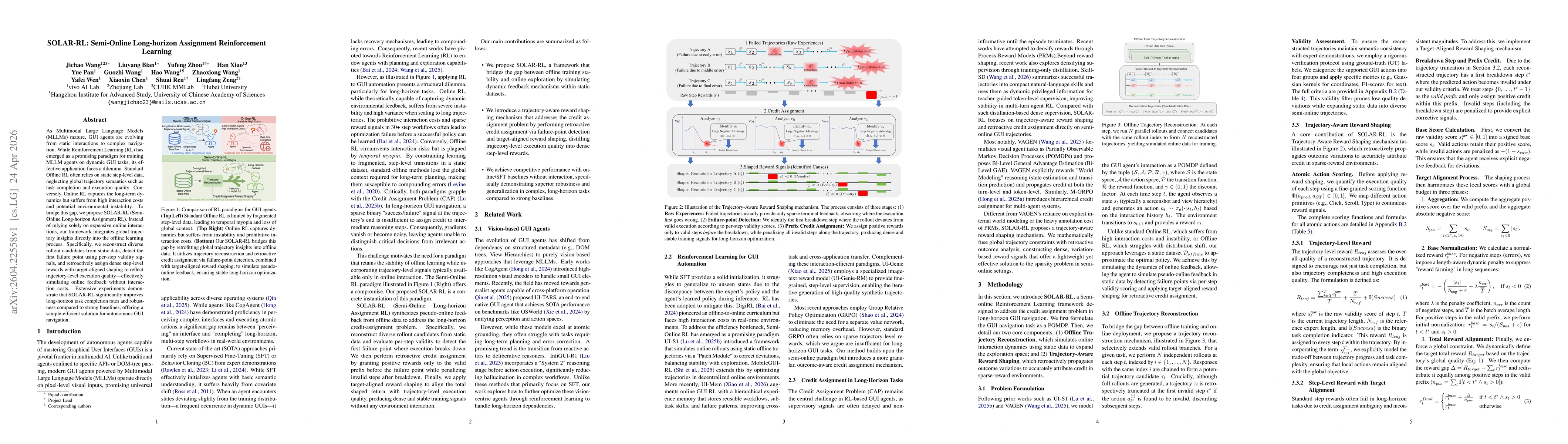 Thumbnail for SOLAR-RL: Semi-Online Long-horizon Assignment Reinforcement Learning