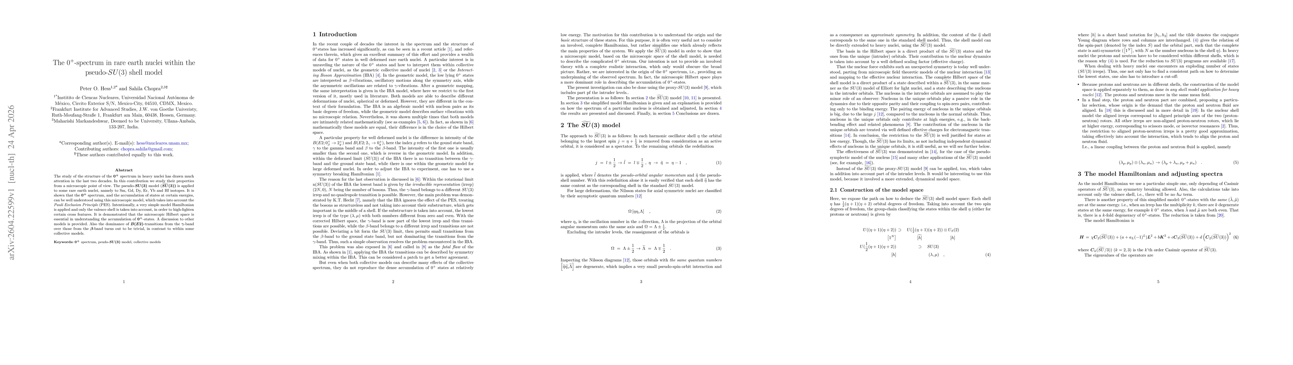 Thumbnail for The 0+-spectrum in rare earth nuclei within the pseudo-SU(3) shell model