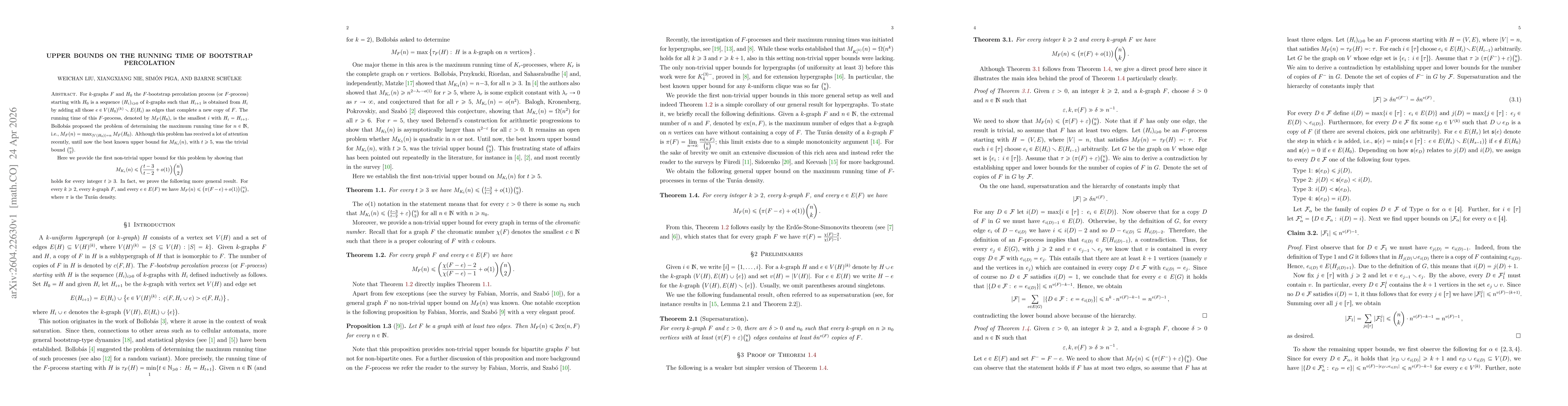 Thumbnail for Upper bounds on the running time of bootstrap percolation