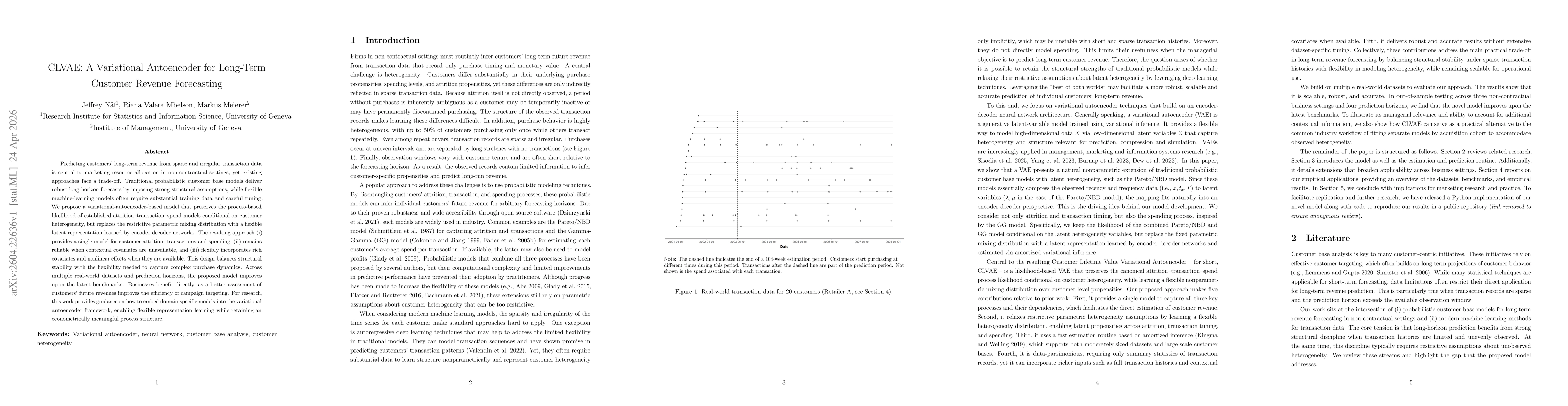 Thumbnail for CLVAE: A Variational Autoencoder for Long-Term Customer Revenue Forecasting