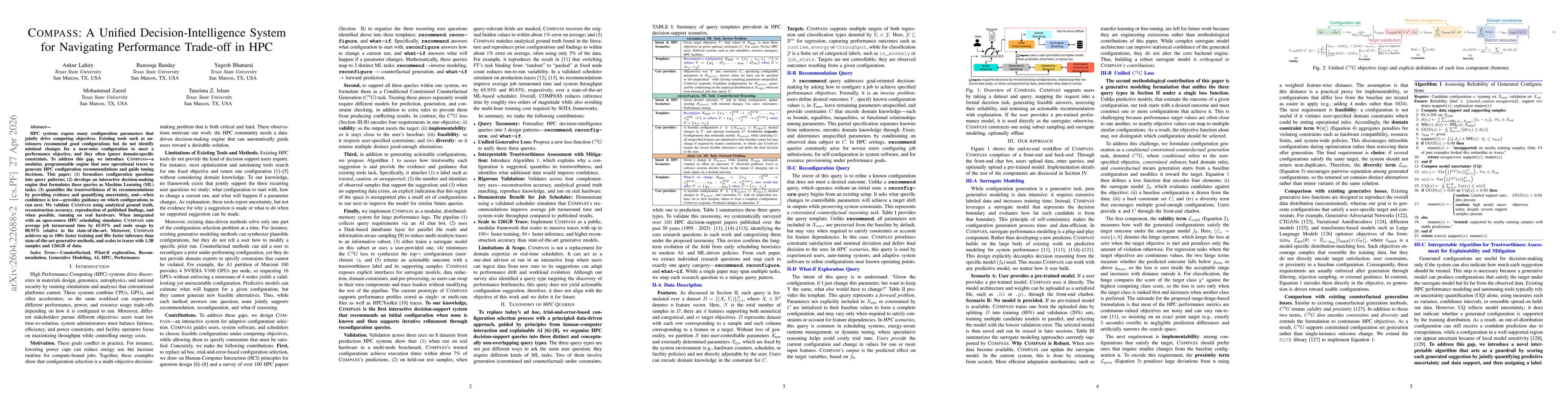Thumbnail for COMPASS: A Unified Decision-Intelligence System for Navigating Performance Trade-off in HPC