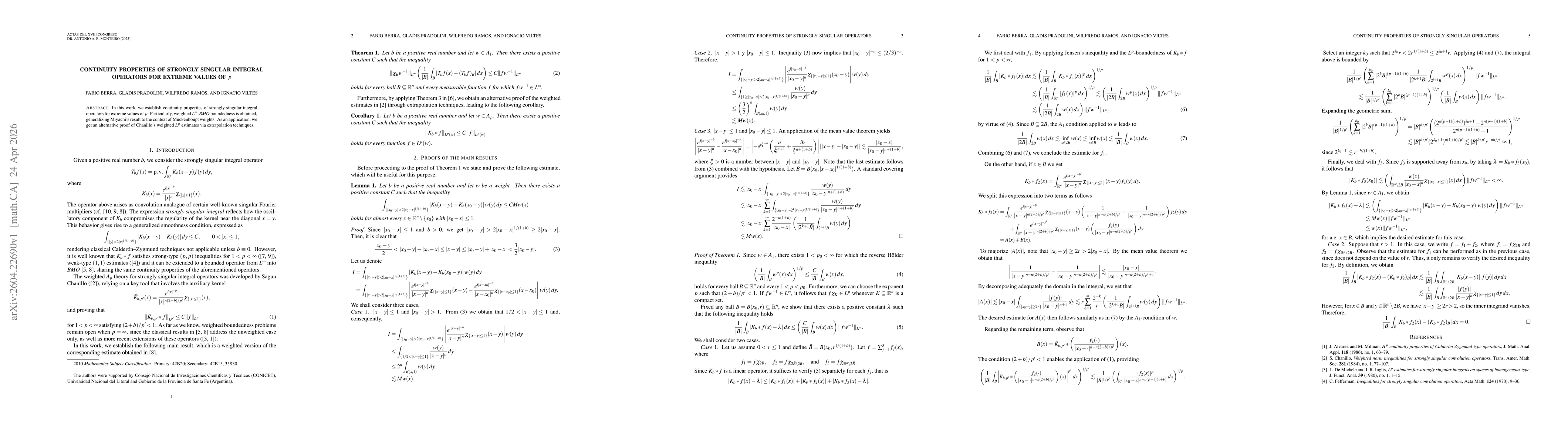Thumbnail for Continuity properties of strongly singular integral operators for extreme values of $p$