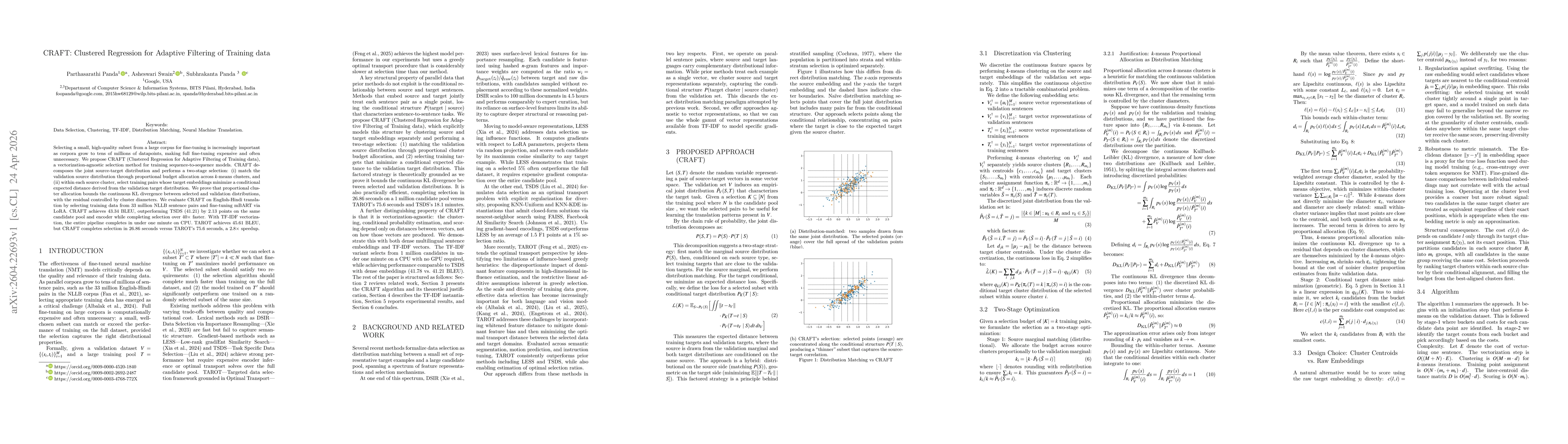 Thumbnail for CRAFT: Clustered Regression for Adaptive Filtering of Training data