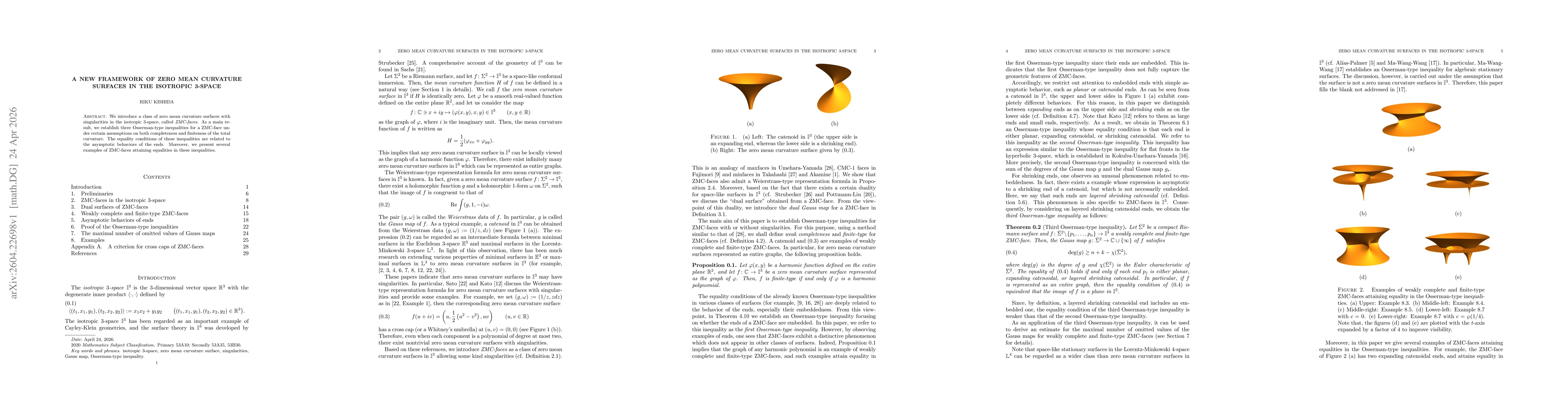 Thumbnail for A new framework of zero mean curvature surfaces in the isotropic 3-space