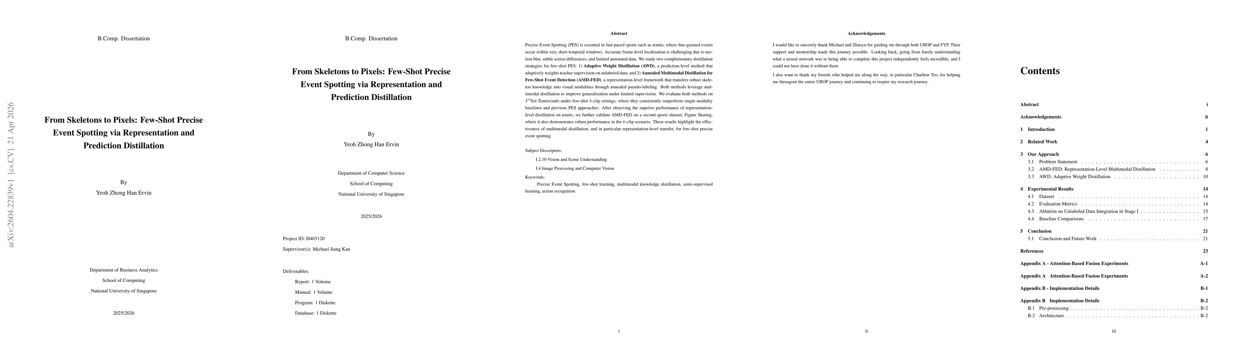Thumbnail for From Skeletons to Pixels: Few-Shot Precise Event Spotting via Representation and Prediction Distillation