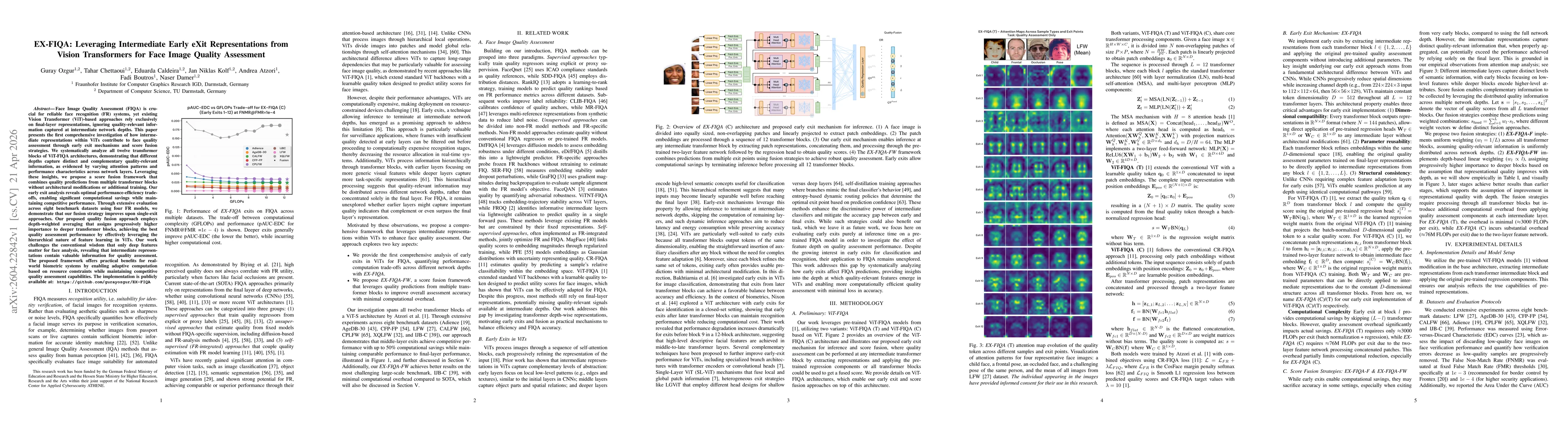 Thumbnail for EX-FIQA: Leveraging Intermediate Early eXit Representations from Vision Transformers for Face Image Quality Assessment