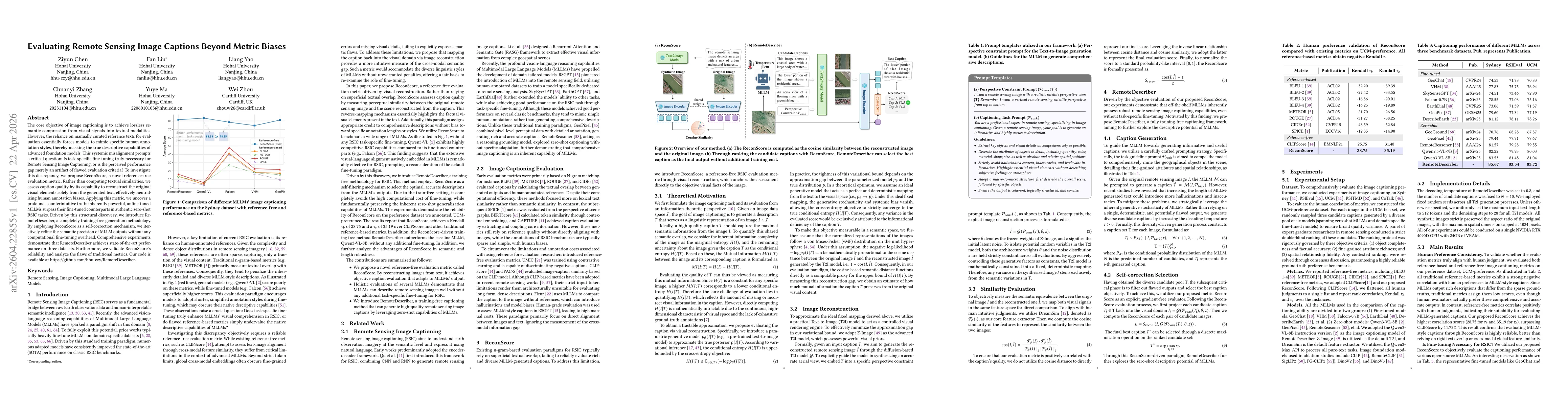 Thumbnail for Evaluating Remote Sensing Image Captions Beyond Metric Biases