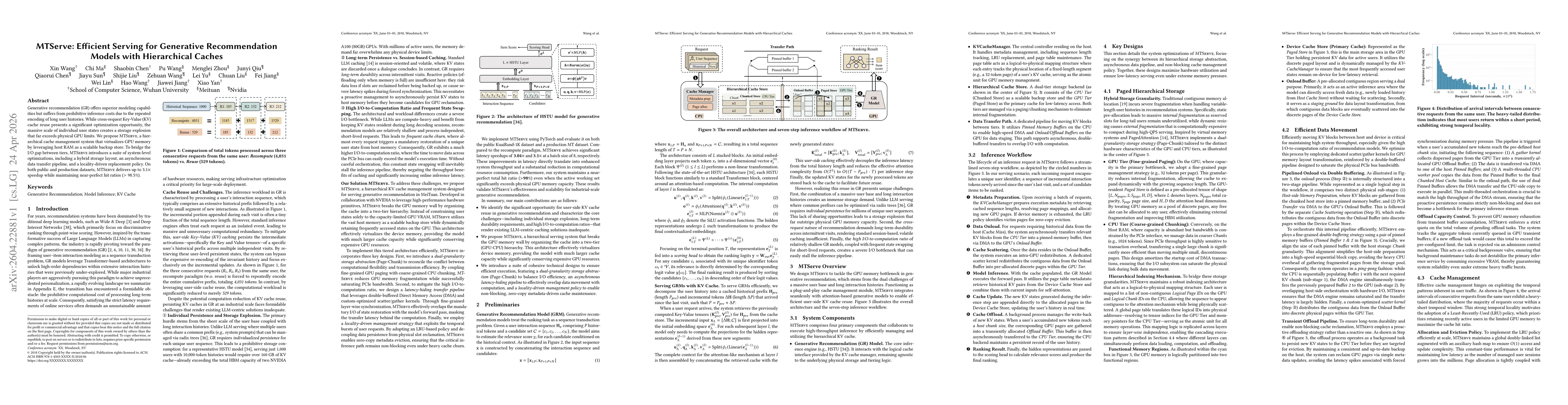 Thumbnail for MTServe: Efficient Serving for Generative Recommendation Models with Hierarchical Caches