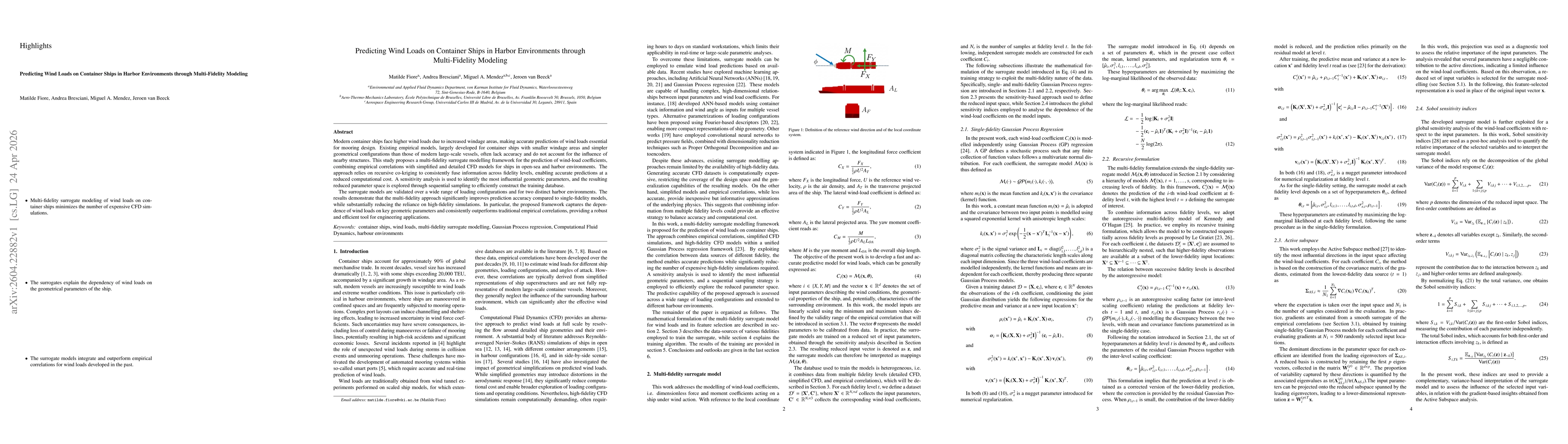Thumbnail for Predicting Wind Loads on Container Ships in Harbor Environments through Multi-Fidelity Modeling