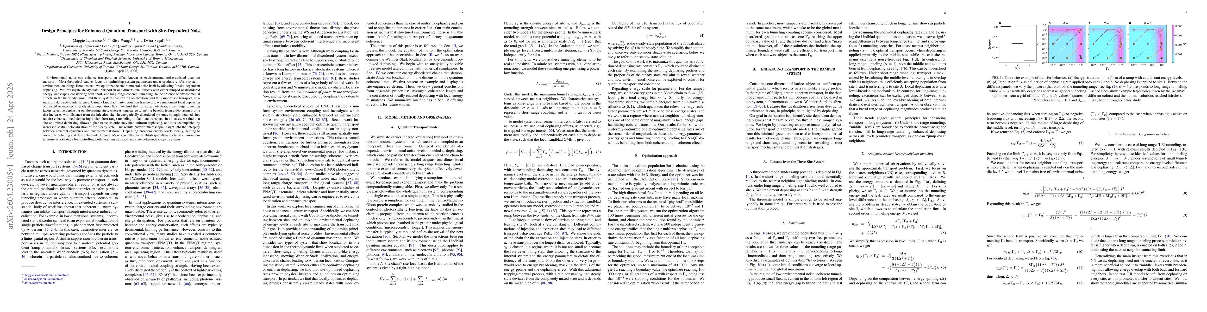 Thumbnail for Design Principles for Enhanced Quantum Transport with Site-Dependent Noise