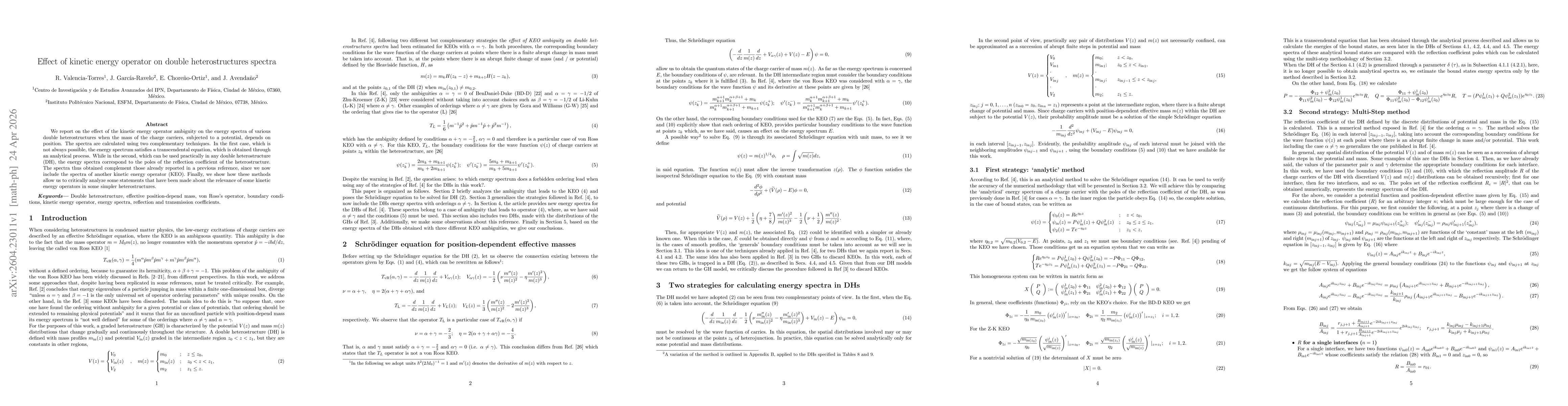Thumbnail for Effect of kinetic energy operator on double heterostructures spectra