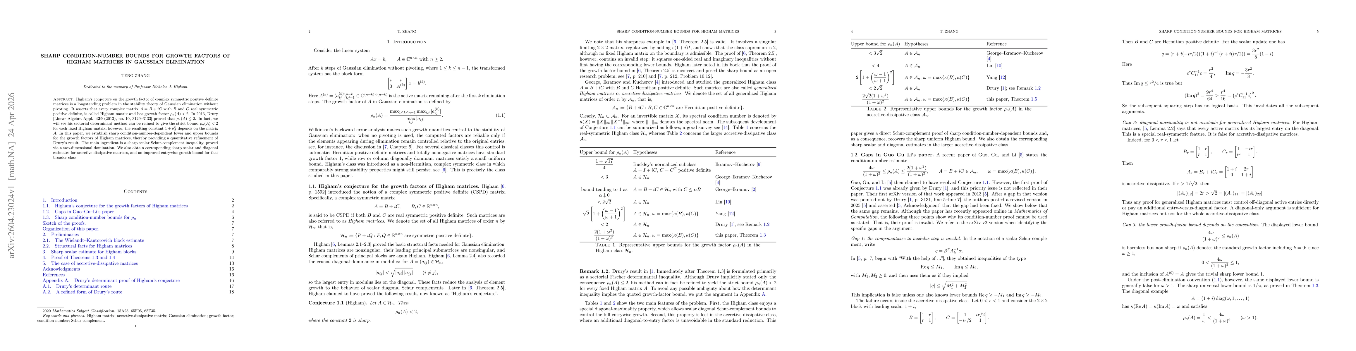 Thumbnail for Sharp condition-number bounds for growth factors of Higham matrices in Gaussian elimination