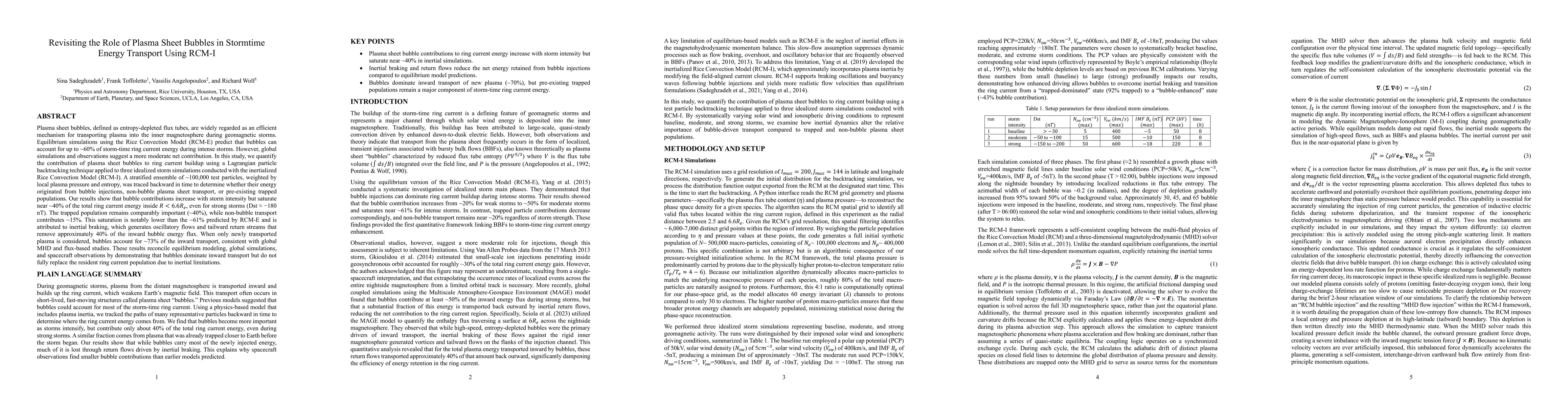 Thumbnail for Revisiting the Role of Plasma Sheet Bubbles in Stormtime Energy Transport Using RCM-I