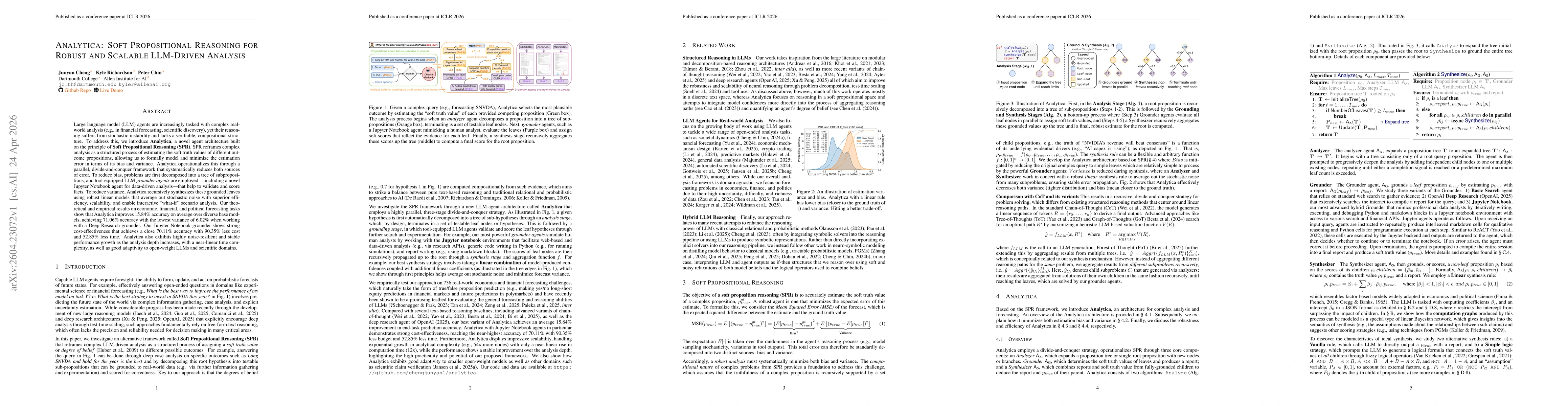 Thumbnail for Analytica: Soft Propositional Reasoning for Robust and Scalable LLM-Driven Analysis