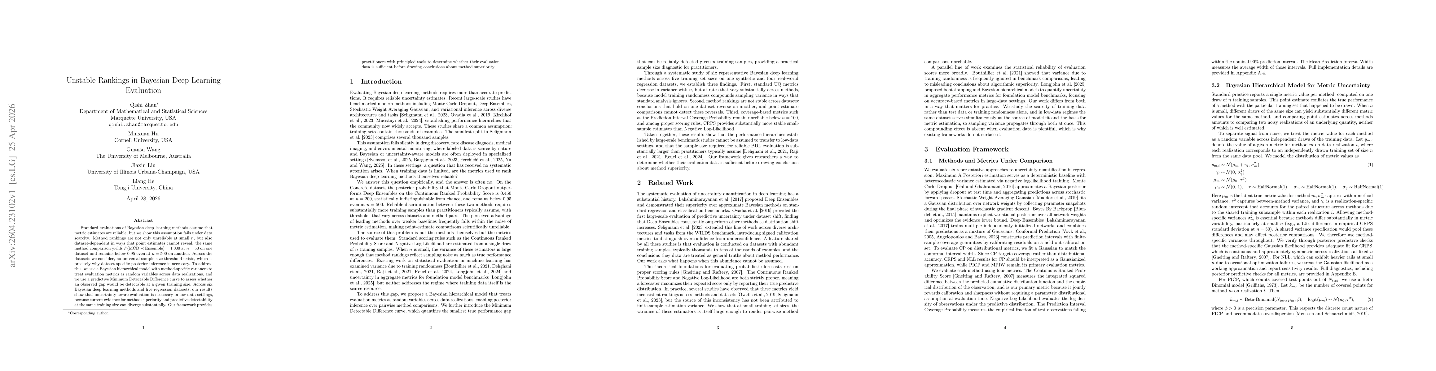 Thumbnail for Unstable Rankings in Bayesian Deep Learning Evaluation