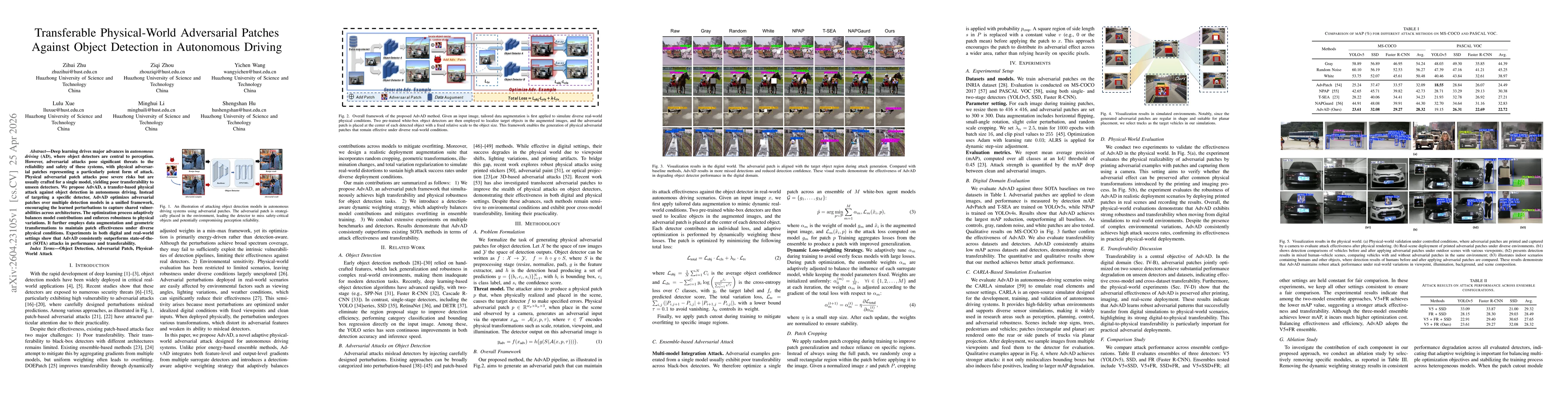 Thumbnail for Transferable Physical-World Adversarial Patches Against Object Detection in Autonomous Driving