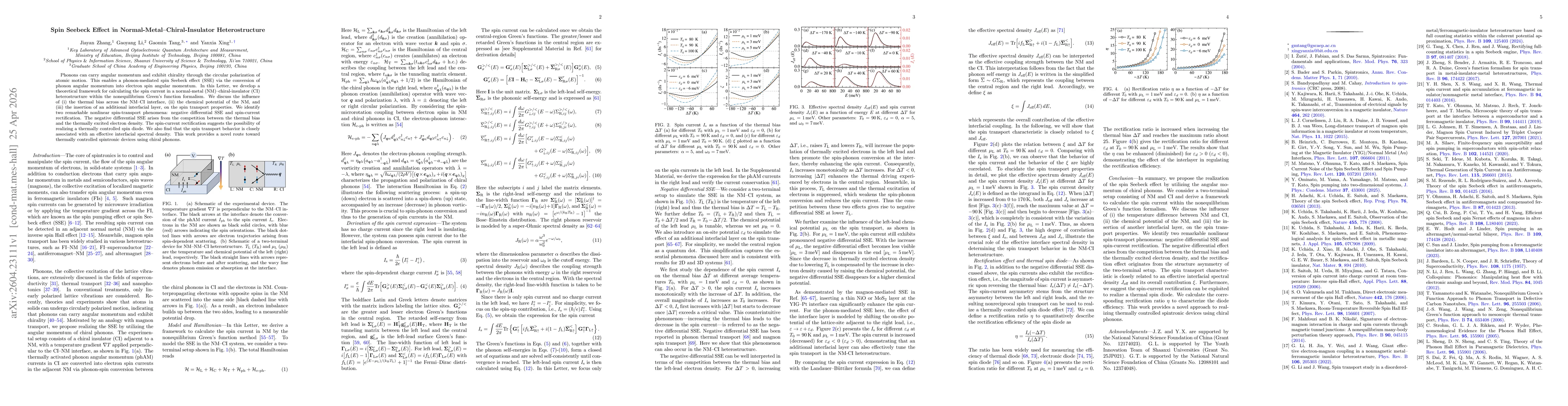 Thumbnail for Spin Seebeck Effect in Normal-Metal--Chiral-Insulator Heterostructure