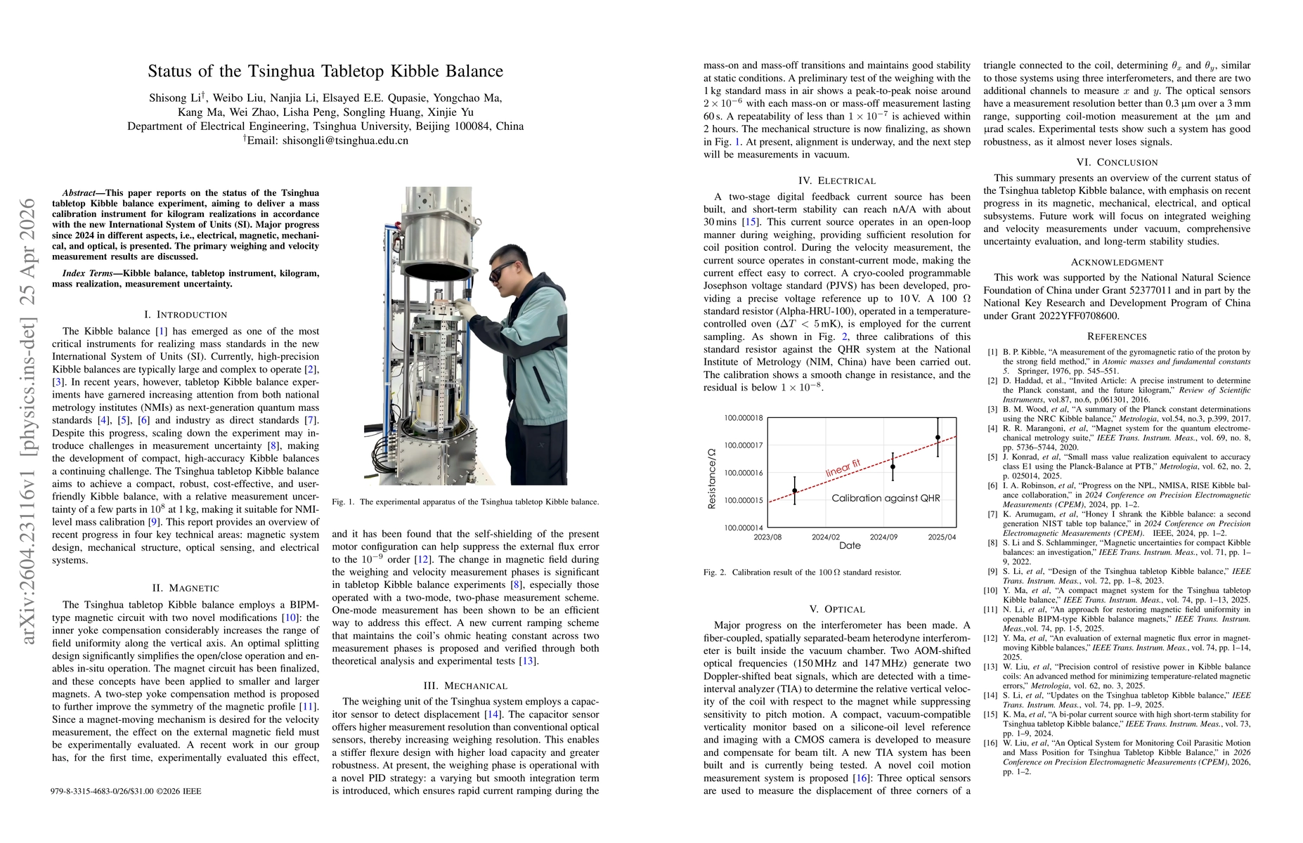 Thumbnail for Status of the Tsinghua Tabletop Kibble Balance